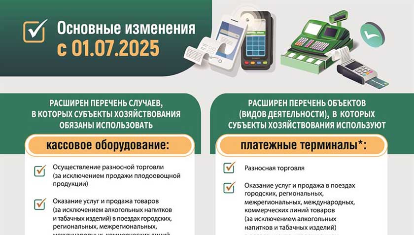 О переходе с 1 июля 2025 года на использование кассового оборудования соответствующего новым требованиям
