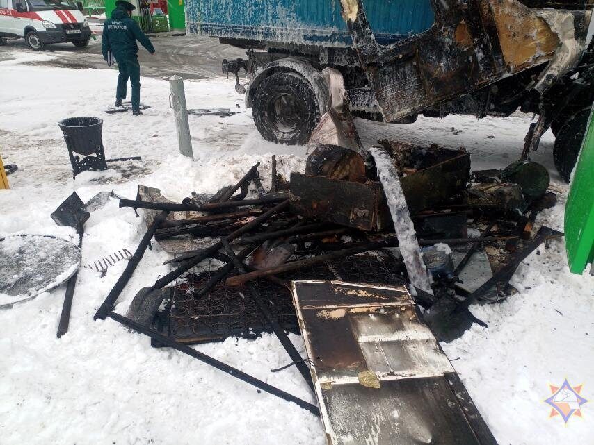 В Могилеве на автозаправке в грузовом автомобиле взорвался газовый баллон
