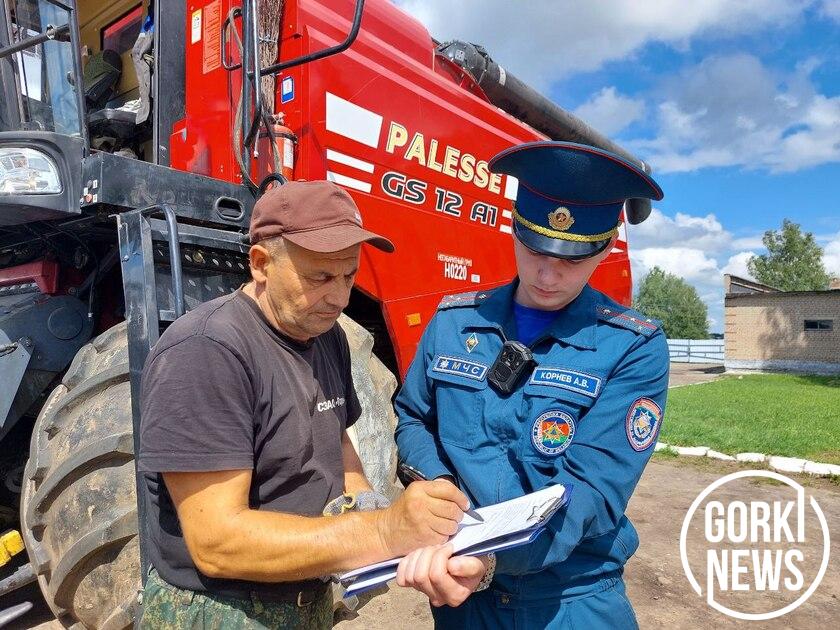 Уборочная на особом контроле. Горецкий РОЧС провел мониторинг готовности техники и зерносушильных комплексов