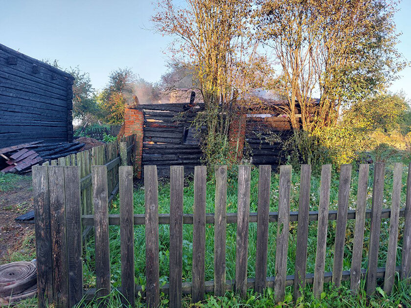 Утром произошел пожар в Будах