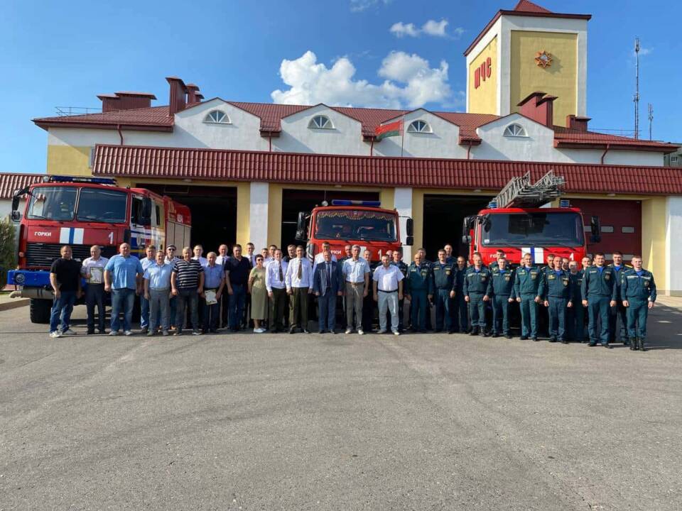 Торжественное мероприятие, посвященное  Дню пожарной службы, провели на базе Горецкого РОЧС