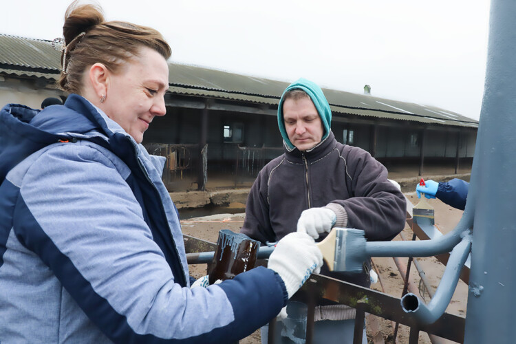 На помощь в наведении порядка на территории РУП «Учхоз БГСХА» прибыл трудовой десант академии