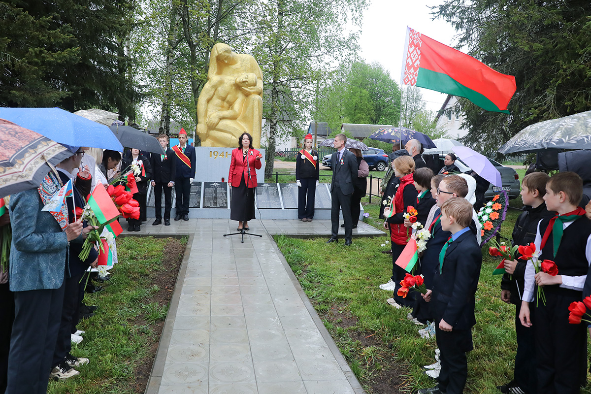 Автопробег по агрогородкам Ленино, Ректа и Сава Горецкого района провели в преддверии Дня Победы