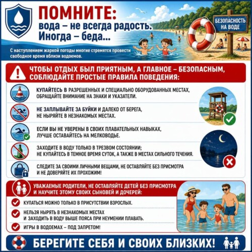 Горецкий РОВД напоминает о правилах поведения на воде