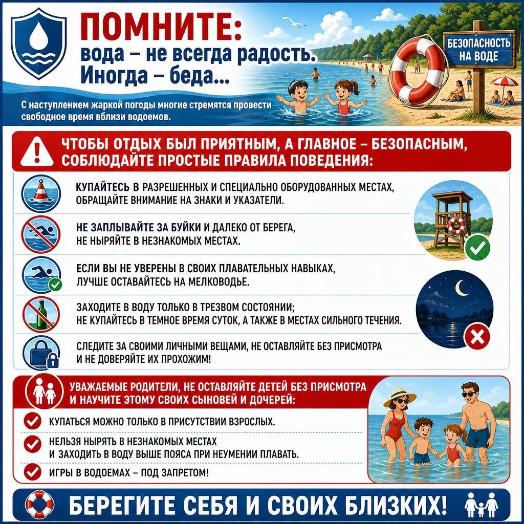 Горецкий РОВД напоминает о правилах поведения на воде