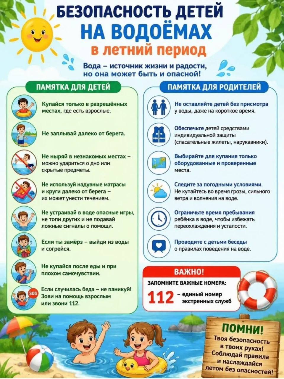 Безопасность на водоемах: рекомендации в условиях жаркой погоды