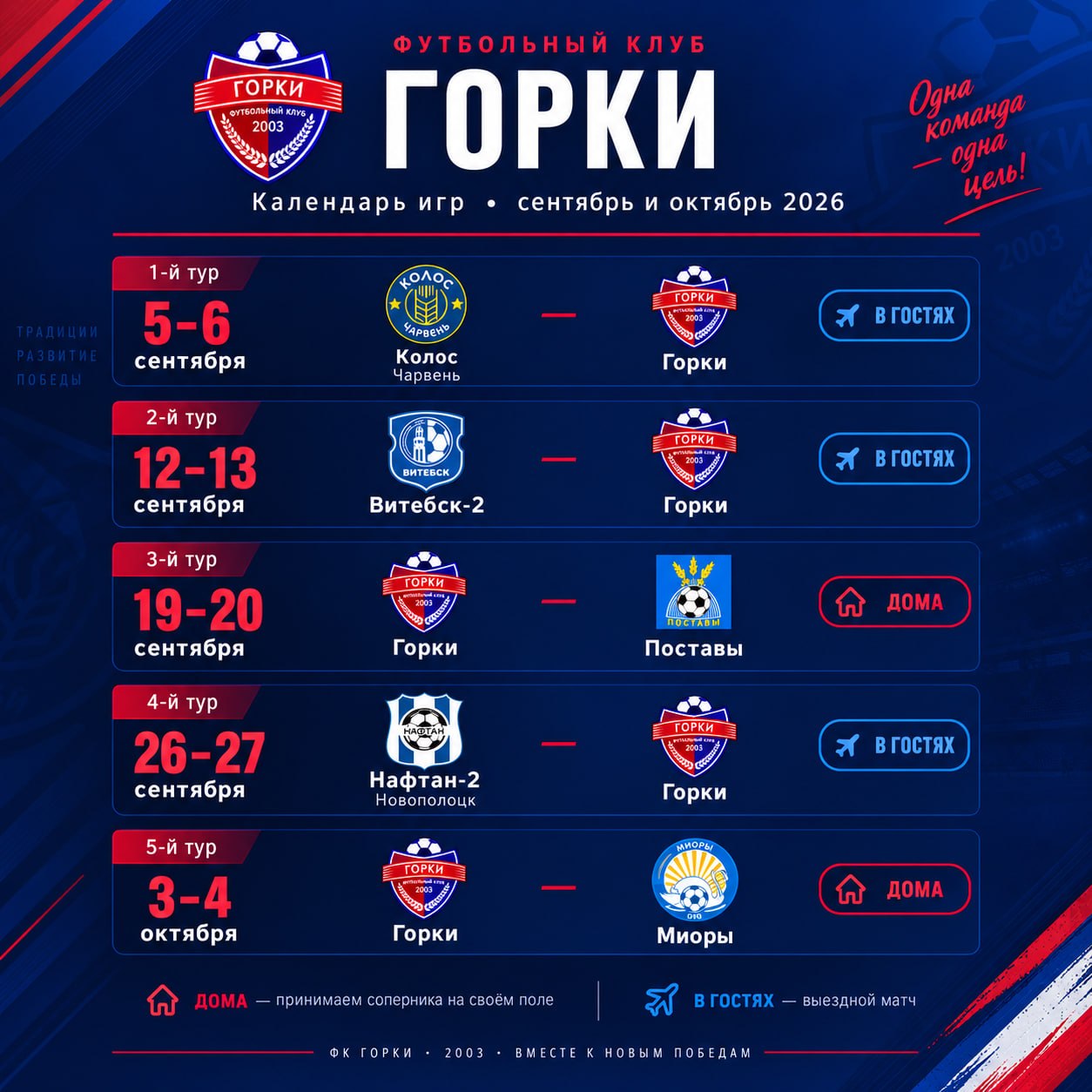 Нужна победа: ФК «Горки» приглашает болельщиков на важнейший домашний матч